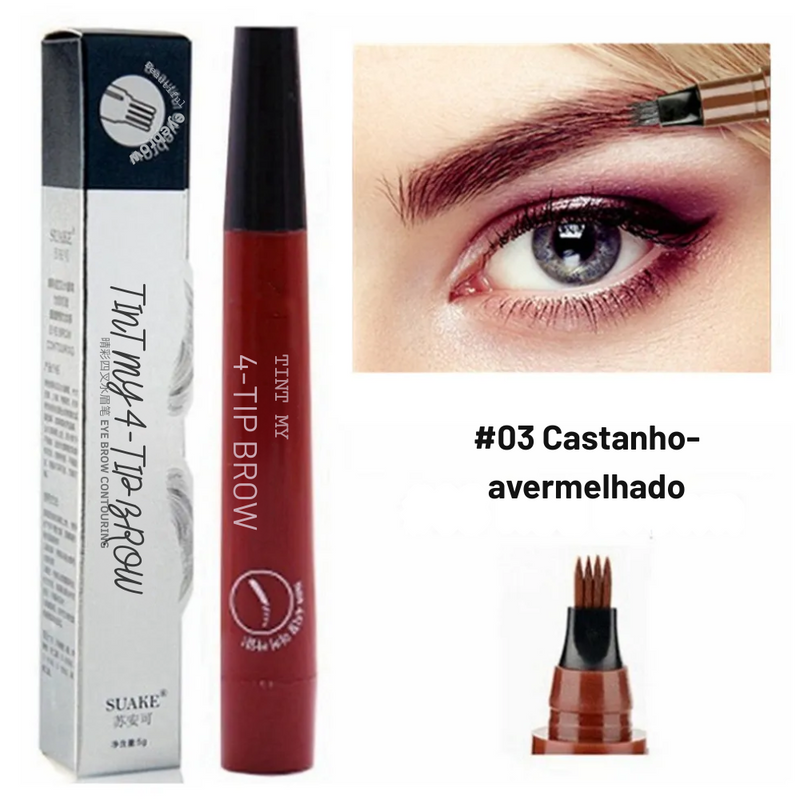 Caneta para Sobrancelhas MicroReal 4 Pontas — Efeito natural que dura o dia inteiro