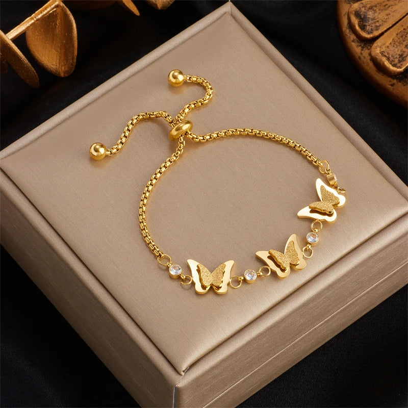 Pulseira Feminina Luxo com Banho de Ouro 18K – Design Moderno e Charmoso | Tendência 2025 Luxaea