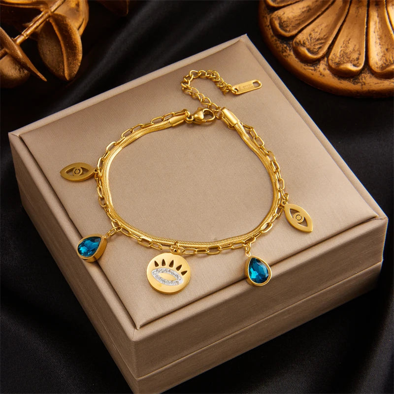 Pulseira Feminina Luxo com Banho de Ouro 18K – Design Moderno e Charmoso | Tendência 2025 Luxaea