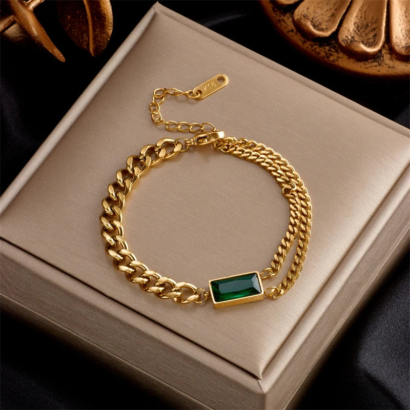 Pulseira Feminina Luxo com Banho de Ouro 18K – Design Moderno e Charmoso | Tendência 2025 Luxaea