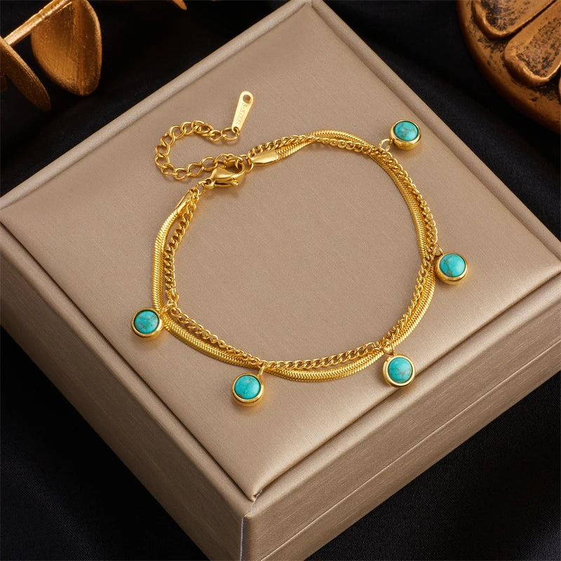 Pulseira Feminina Luxo com Banho de Ouro 18K – Design Moderno e Charmoso | Tendência 2025 Luxaea
