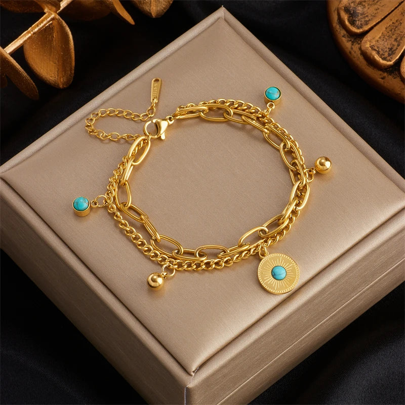 Pulseira Feminina Luxo com Banho de Ouro 18K – Design Moderno e Charmoso | Tendência 2025 Luxaea
