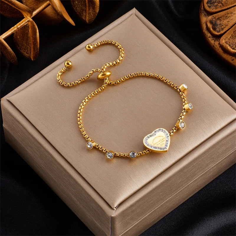 Pulseira Feminina Luxo com Banho de Ouro 18K – Design Moderno e Charmoso | Tendência 2025 Luxaea