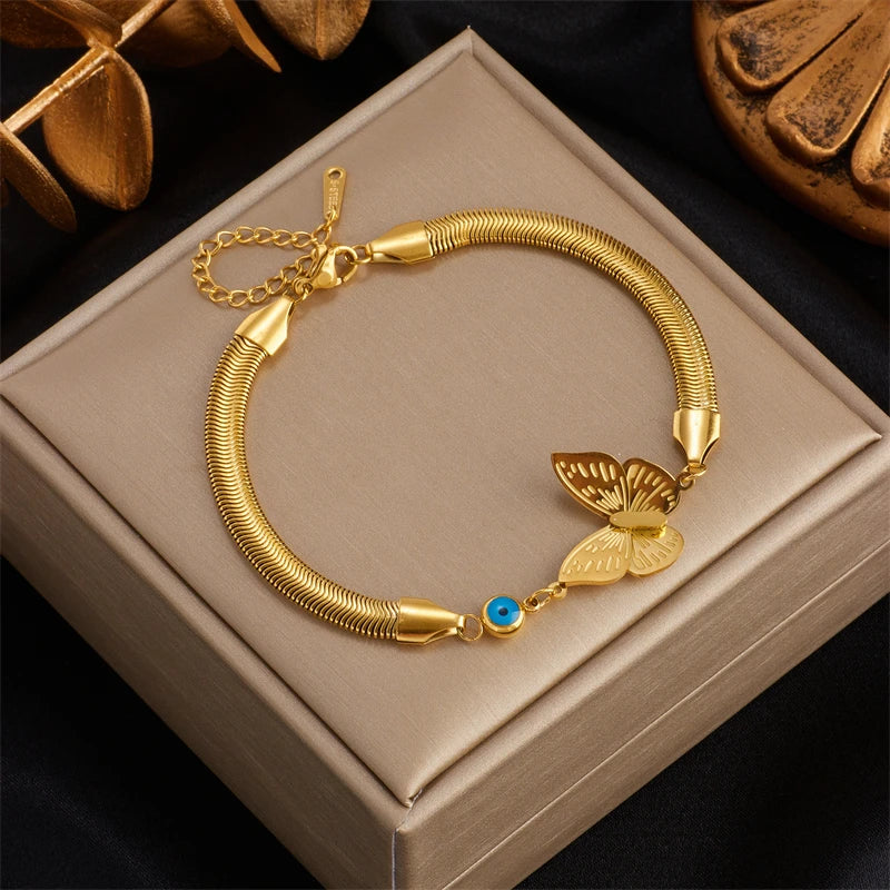 Pulseira Feminina Luxo com Banho de Ouro 18K – Design Moderno e Charmoso | Tendência 2025 Luxaea