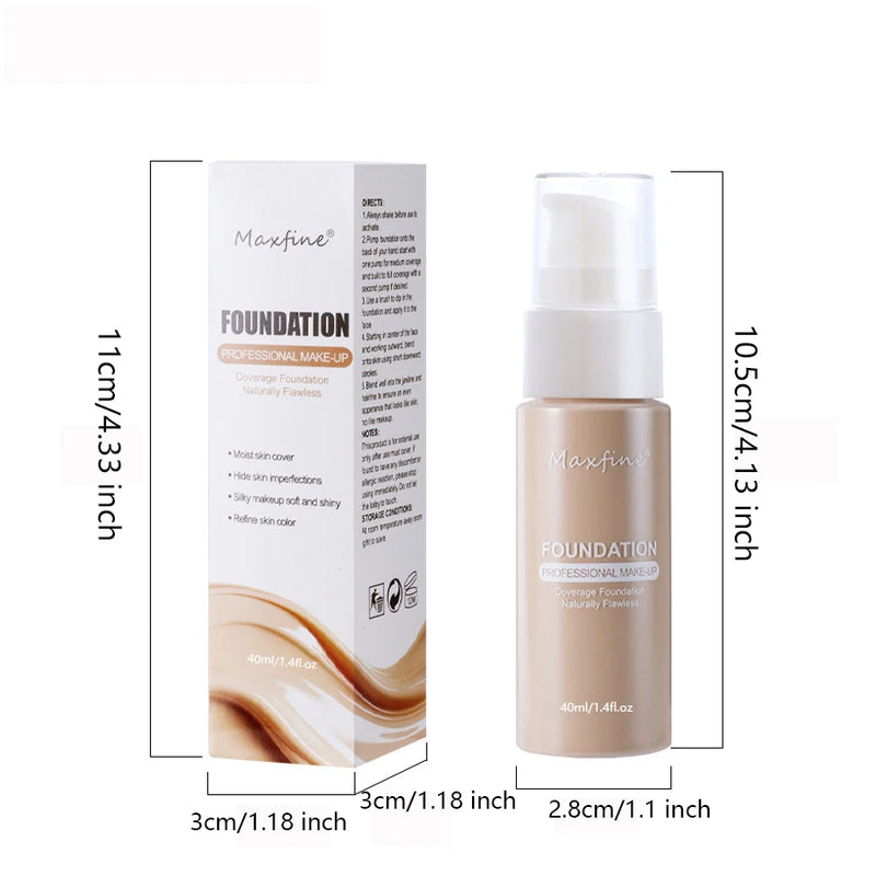 Base Corretiva MAXFINE — eficaz à prova d'água e resistente ao suor